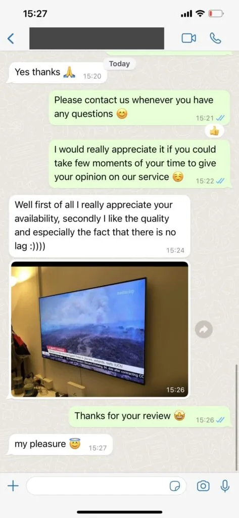 WhatsApp customer service setup chat screenshot feed 2