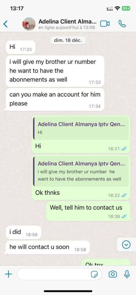 WhatsApp customer service setup chat screenshot feed 5
